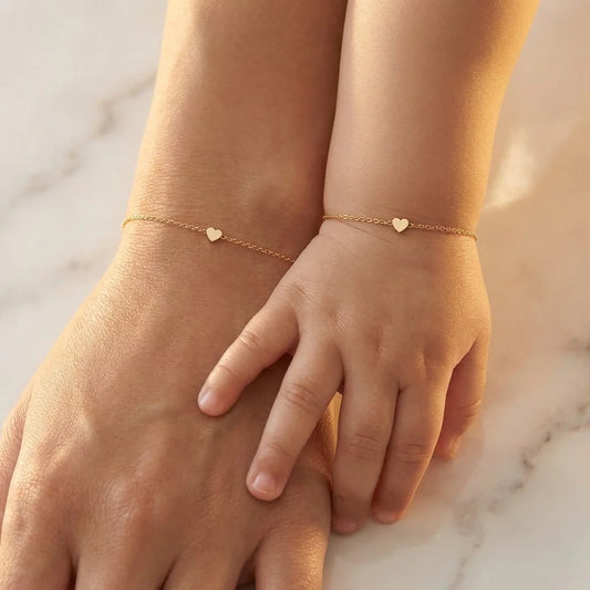 PASSENDES HERZ-ARMBAND-SET | MAMA + BABY