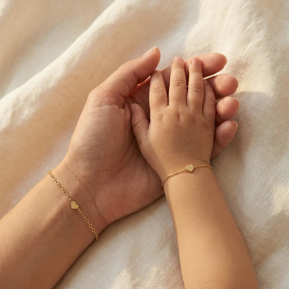 PASSENDES HERZ-ARMBAND-SET | MAMA + BABY
