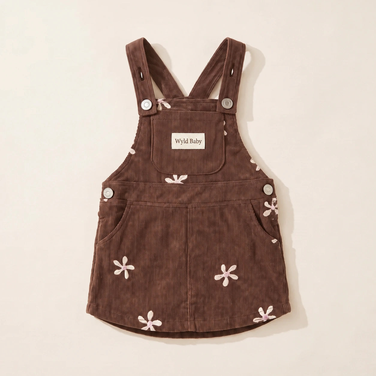 KLEID AUS CORD MIT BLUMENMUSTER