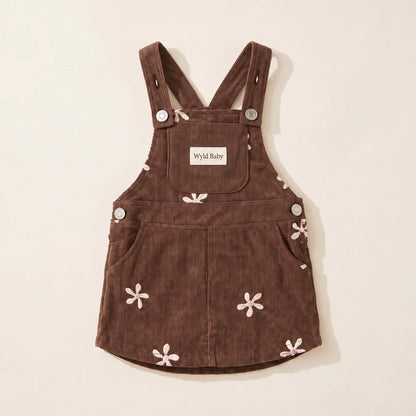 KLEID AUS CORD MIT BLUMENMUSTER