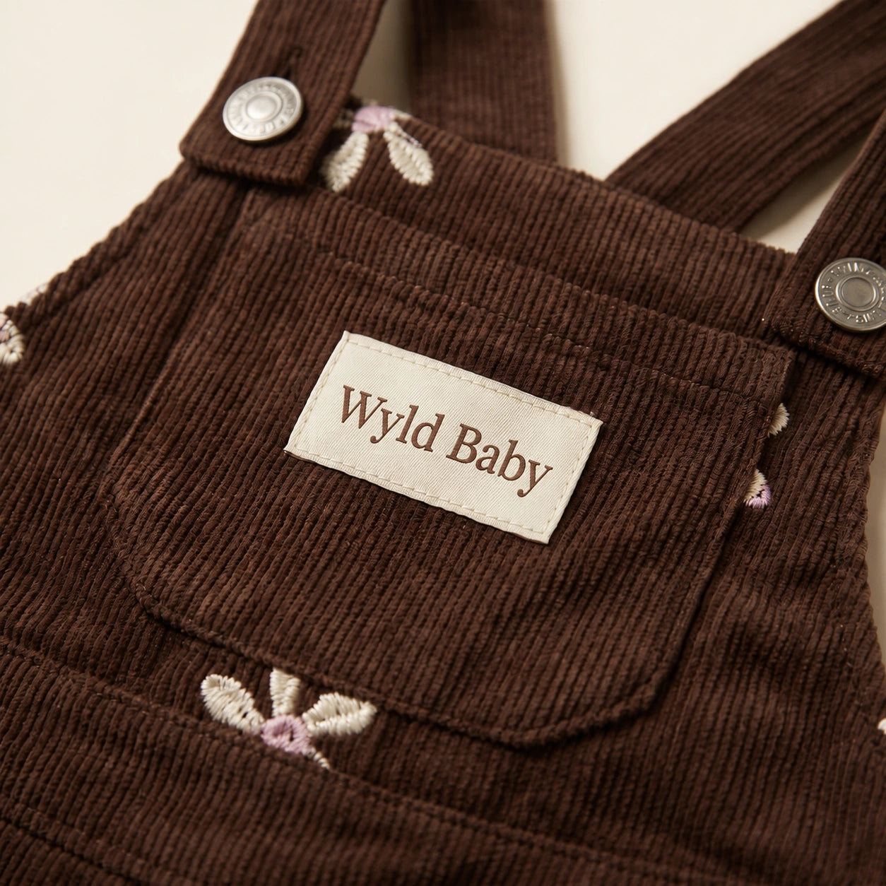 KLEID AUS CORD MIT BLUMENMUSTER