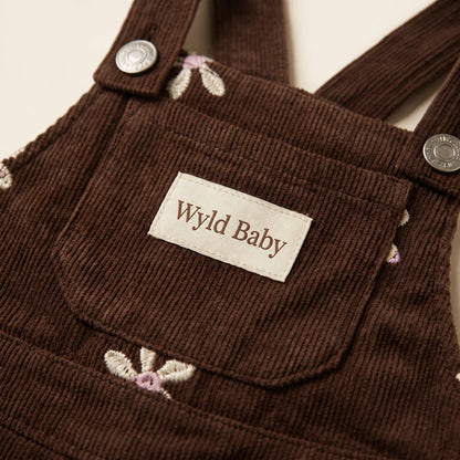KLEID AUS CORD MIT BLUMENMUSTER